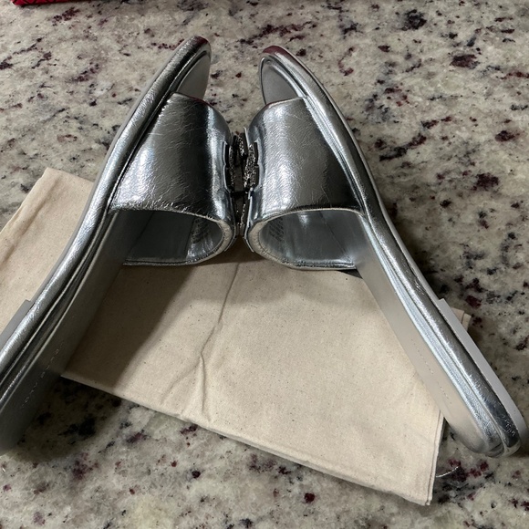 Authentic Tory Burch Leather Slides - Picture 3 of 5